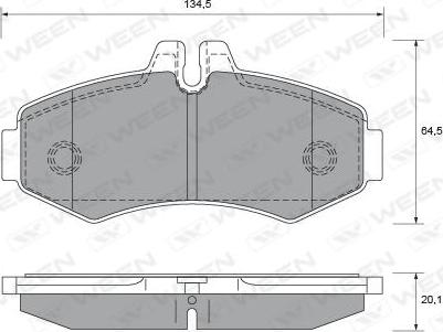 Ween 151-1823 - Kit de plaquettes de frein, frein à disque cwaw.fr