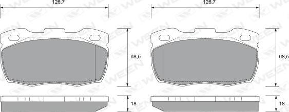 Ween 151-1877 - Kit de plaquettes de frein, frein à disque cwaw.fr