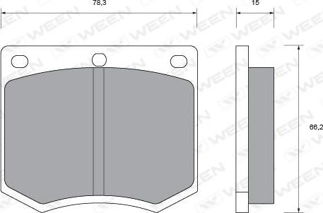 Ween 151-1390 - Kit de plaquettes de frein, frein à disque cwaw.fr