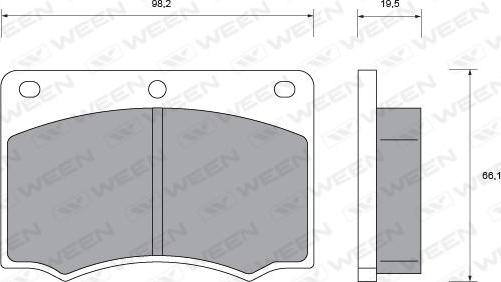 Ween 151-1393 - Kit de plaquettes de frein, frein à disque cwaw.fr