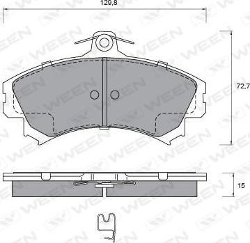 Ween 151-1346 - Kit de plaquettes de frein, frein à disque cwaw.fr