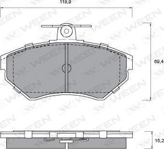 Ween 151-1343 - Kit de plaquettes de frein, frein à disque cwaw.fr