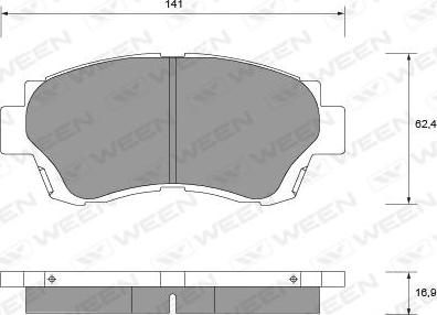 Ween 151-1359 - Kit de plaquettes de frein, frein à disque cwaw.fr