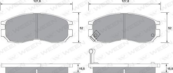 Ween 151-1356 - Kit de plaquettes de frein, frein à disque cwaw.fr