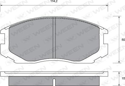 Ween 151-1358 - Kit de plaquettes de frein, frein à disque cwaw.fr