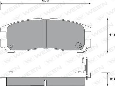 Ween 151-1353 - Kit de plaquettes de frein, frein à disque cwaw.fr