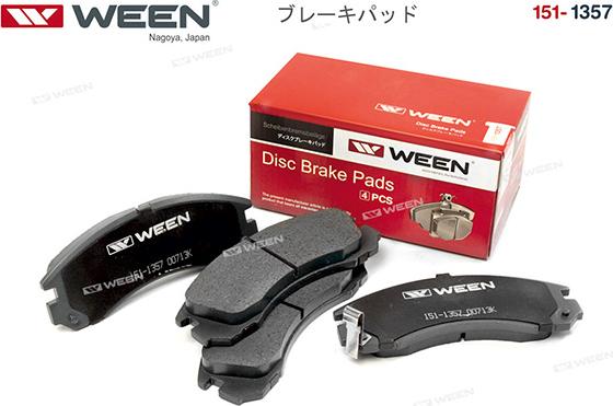 Ween 151-1357 - Kit de plaquettes de frein, frein à disque cwaw.fr