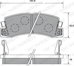 Ween 151-1368 - Kit de plaquettes de frein, frein à disque cwaw.fr