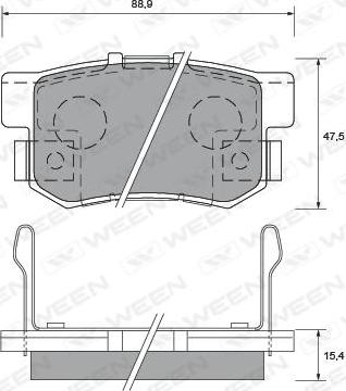 WXQP 41811 - Kit de plaquettes de frein, frein à disque cwaw.fr