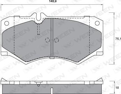 Ween 151-1301 - Kit de plaquettes de frein, frein à disque cwaw.fr