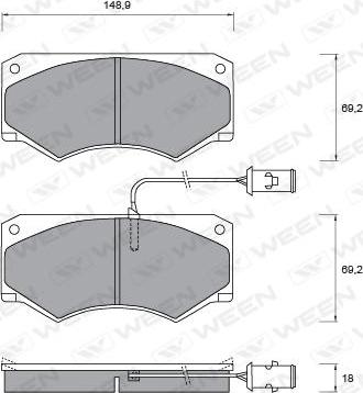 Ween 151-1303 - Kit de plaquettes de frein, frein à disque cwaw.fr