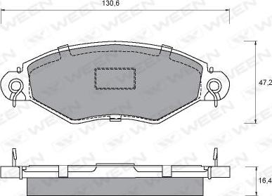 Ween 151-1318 - Kit de plaquettes de frein, frein à disque cwaw.fr