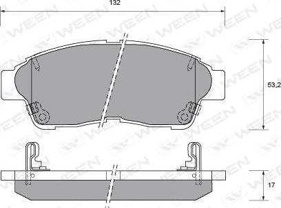 Ween 151-1385 - Kit de plaquettes de frein, frein à disque cwaw.fr