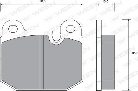 Ween 151-1386 - Kit de plaquettes de frein, frein à disque cwaw.fr