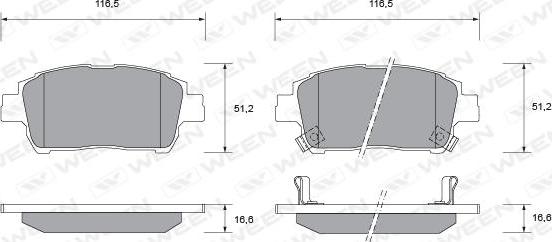 Ween 151-1380 - Kit de plaquettes de frein, frein à disque cwaw.fr