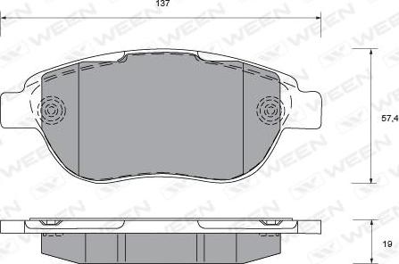 Ween 151-1330 - Kit de plaquettes de frein, frein à disque cwaw.fr