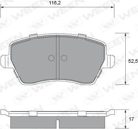 Ween 151-1333 - Kit de plaquettes de frein, frein à disque cwaw.fr