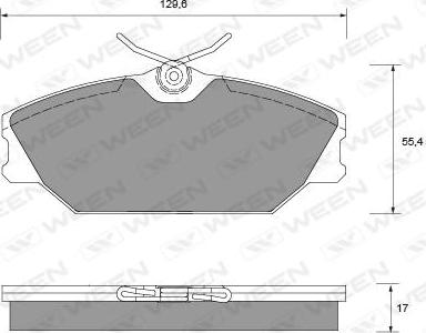 Ween 151-1332 - Kit de plaquettes de frein, frein à disque cwaw.fr