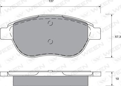 Ween 151-1324 - Kit de plaquettes de frein, frein à disque cwaw.fr