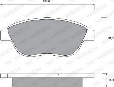 Ween 151-1325 - Kit de plaquettes de frein, frein à disque cwaw.fr