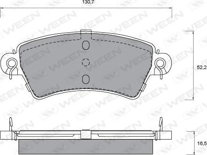 Ween 151-1321 - Kit de plaquettes de frein, frein à disque cwaw.fr