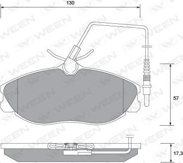 Ween 151-1328 - Kit de plaquettes de frein, frein à disque cwaw.fr