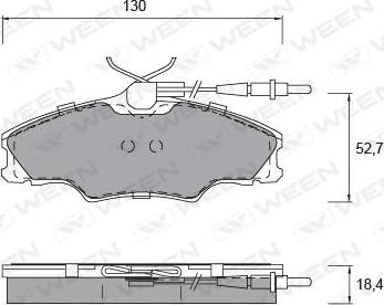 Ween 151-1327 - Kit de plaquettes de frein, frein à disque cwaw.fr