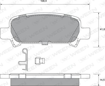 Ween 151-1376 - Kit de plaquettes de frein, frein à disque cwaw.fr