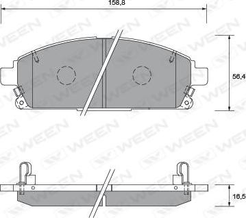 Ween 151-1371 - Kit de plaquettes de frein, frein à disque cwaw.fr