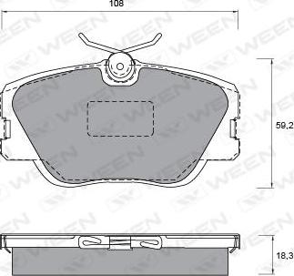 Ween 151-1299 - Kit de plaquettes de frein, frein à disque cwaw.fr