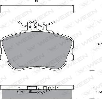 Ween 151-1294 - Kit de plaquettes de frein, frein à disque cwaw.fr