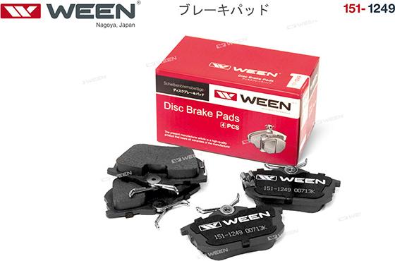 Ween 151-1249 - Kit de plaquettes de frein, frein à disque cwaw.fr