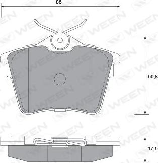 Ween 151-1245 - Kit de plaquettes de frein, frein à disque cwaw.fr