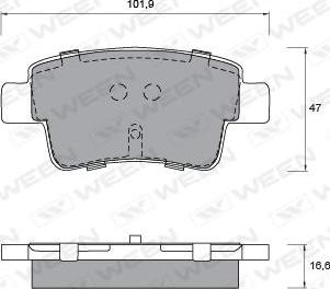 Ween 151-1240 - Kit de plaquettes de frein, frein à disque cwaw.fr