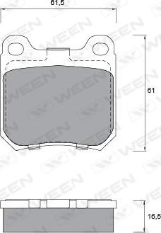 Ween 151-1241 - Kit de plaquettes de frein, frein à disque cwaw.fr