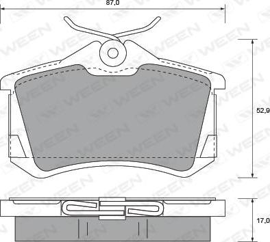 Ween 151-1248 - Kit de plaquettes de frein, frein à disque cwaw.fr