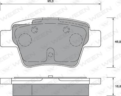 Ween 151-1243 - Kit de plaquettes de frein, frein à disque cwaw.fr