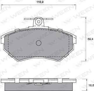 Ween 151-1257 - Kit de plaquettes de frein, frein à disque cwaw.fr