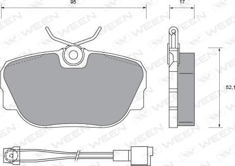 Ween 151-1264 - Kit de plaquettes de frein, frein à disque cwaw.fr