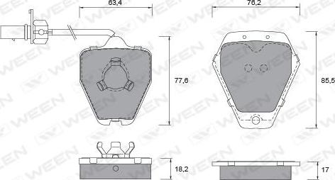 Ween 151-1262 - Kit de plaquettes de frein, frein à disque cwaw.fr