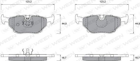 Ween 151-1200 - Kit de plaquettes de frein, frein à disque cwaw.fr