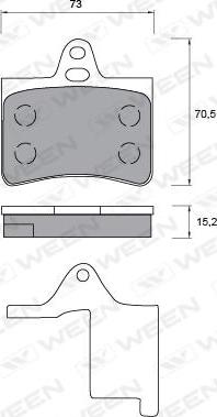 Ween 151-1208 - Kit de plaquettes de frein, frein à disque cwaw.fr