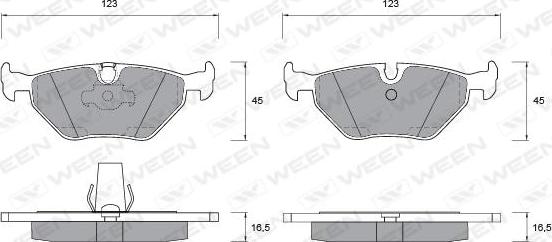 Ween 151-1203 - Kit de plaquettes de frein, frein à disque cwaw.fr