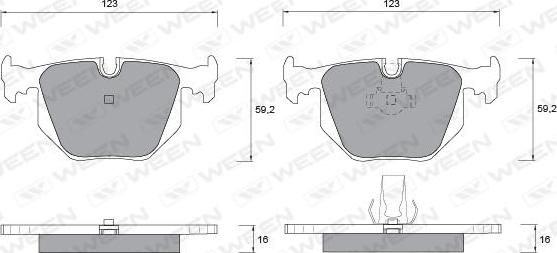 Ween 151-1202 - Kit de plaquettes de frein, frein à disque cwaw.fr