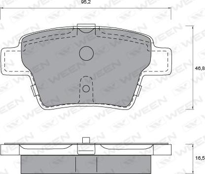 Ween 151-1207 - Kit de plaquettes de frein, frein à disque cwaw.fr