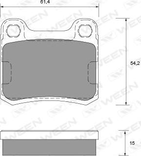 Ween 151-1219 - Kit de plaquettes de frein, frein à disque cwaw.fr