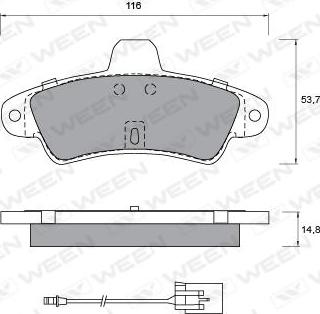 Ween 151-1215 - Kit de plaquettes de frein, frein à disque cwaw.fr