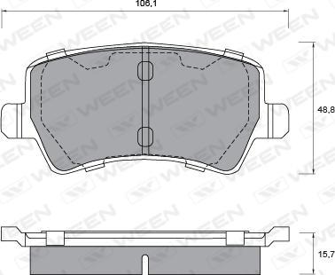 Ween 151-1211 - Kit de plaquettes de frein, frein à disque cwaw.fr