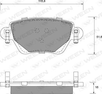 Ween 151-1218 - Kit de plaquettes de frein, frein à disque cwaw.fr