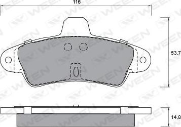 Ween 151-1213 - Kit de plaquettes de frein, frein à disque cwaw.fr